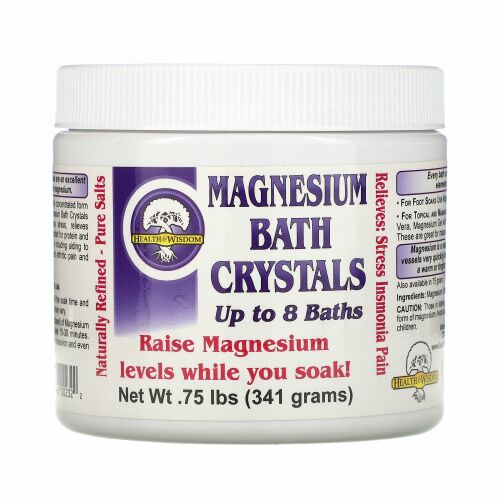 Health and Wisdom, マグネシウムバスクリスタルズ、 3/4 lb (341 g)