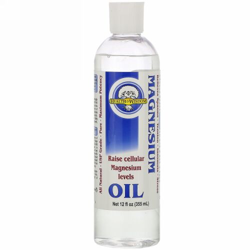 Health and Wisdom, マグネシウムオイル、 12液量オンス (355 ml)