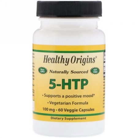 Healthy Origins, 5-HTP、100 mg、60 ベジキャップ (Discontinued Item)