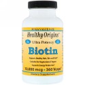 Healthy Origins, バイオチン、 ウルトラ強力、 10000 mcg、 360 植物性カプセル (Discontinued Item)