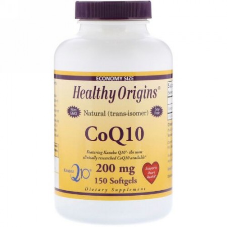 Healthy Origins, CoQ10、カネカQ10、200mg、ソフトゲル150個 (Discontinued Item)
