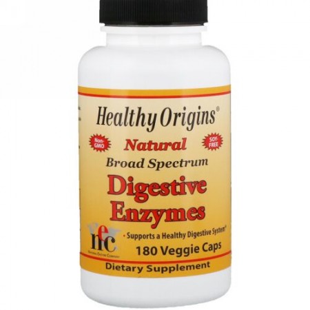 Healthy Origins, 消化酵素、広域スペクトル、180ベジカプセル (Discontinued Item)