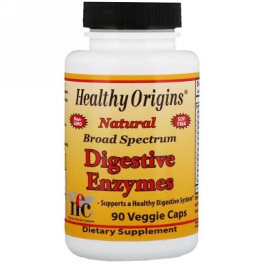Healthy Origins, 消化酵素, 広域スペクトル, 90ベジタリアンカプセル (Discontinued Item)
