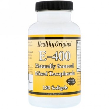 Healthy Origins, E-400、400 IU、180 ソフトジェル (Discontinued Item)