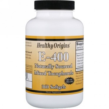 Healthy Origins, E- 400、ソフトジェル360個 (Discontinued Item)
