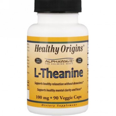 Healthy Origins, L-Theanine, 90 Veggie Caps (Discontinued Item)