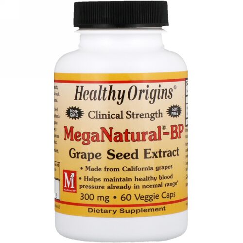 Healthy Origins, メガナチュラル（MegaNatural）-BPブドウ種子エキス, 300 mg, 6粒（ベジタリアンカプセル） (Discontinued Item)