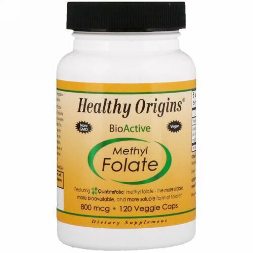Healthy Origins, Methyl Folate 800 MCG, 120 Veggie Caps (Discontinued Item)
