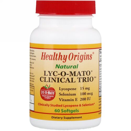 Healthy Origins, Lyc-O-Mato Clinical Trio, ソフトジェルカプセル60粒 (Discontinued Item)