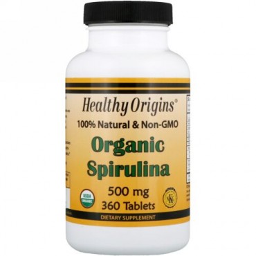 Healthy Origins, オーガニックスピルリナ, 500 mg, 360錠 (Discontinued Item)