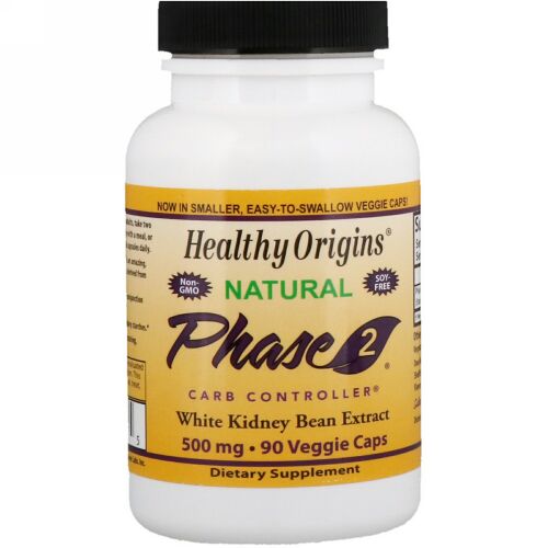 Healthy Origins, フェーズ2, 炭水化物コントローラ, 500 mg, 90粒（ベジタリアンカプセル） (Discontinued Item)