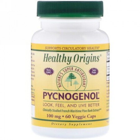 Healthy Origins, Pycnogenol、100 mg、植物性カプセル 60粒 (Discontinued Item)
