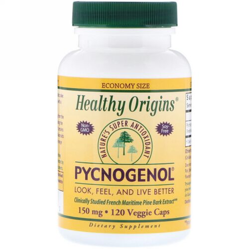 Healthy Origins, ピクノジェノール、150 mg、ベジタリアンカプセル120錠 (Discontinued Item)