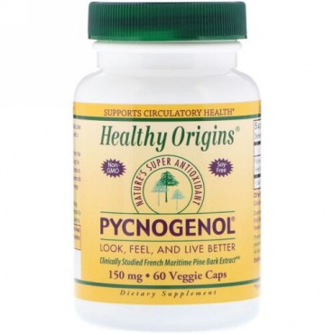 Healthy Origins, ピクノジェノール、150 mg、60植物性カプセル (Discontinued Item)