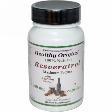 Healthy Origins, レスベラ トロール, 300 mg, 7 カプセル (Discontinued Item)