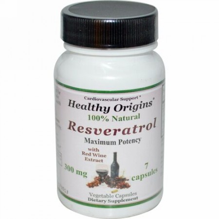 Healthy Origins, レスベラ トロール, 300 mg, 7 カプセル (Discontinued Item)