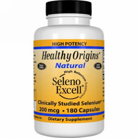 Healthy Origins, セレノエクセル、高セレンサプリメント、200mcg、180カプセル (Discontinued Item)
