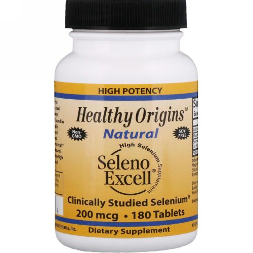Healthy Origins, セレノエクセル、200 mcg、 180 錠 (Discontinued Item)