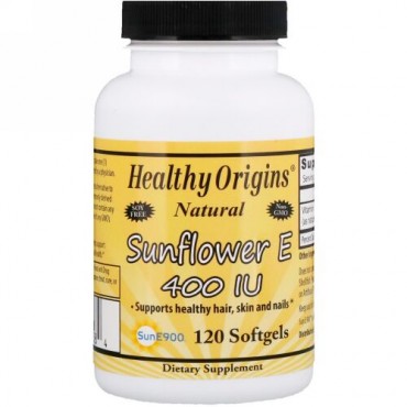Healthy Origins, E-400 IU, Sunflower, 120 Softgel Capsules (Discontinued Item)