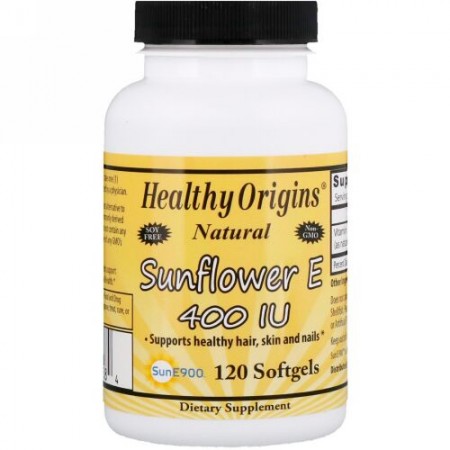 Healthy Origins, E-400 IU, Sunflower, 120 Softgel Capsules (Discontinued Item)