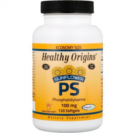 Healthy Origins, ヒマワリPSホスファチジルセリン、100mg、ソフトゲル120個 (Discontinued Item)