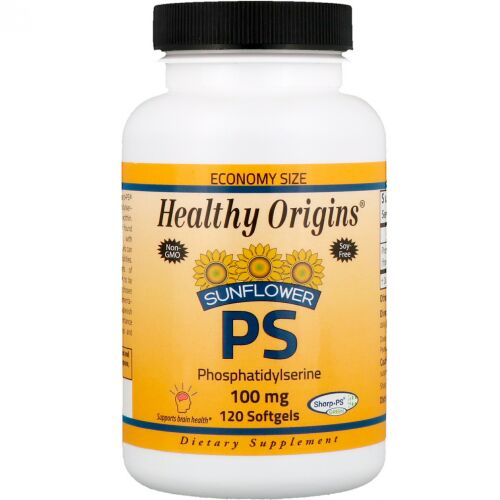 Healthy Origins, ヒマワリPSホスファチジルセリン、100mg、ソフトゲル120個 (Discontinued Item)