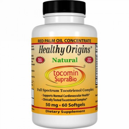 Healthy Origins, Tocomin SupraBio®, フルスペクトル・レッドパームオイル・トコトリエノール複合体, 50 mg, ソフトジェル 60 粒 (Discontinued Item)
