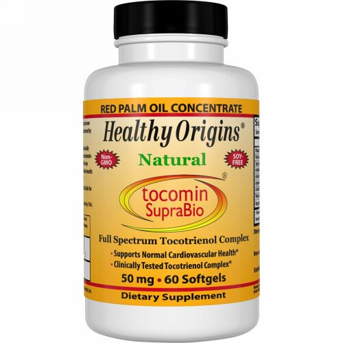 Healthy Origins, Tocomin SupraBio®, フルスペクトル・レッドパームオイル・トコトリエノール複合体, 50 mg, ソフトジェル 60 粒 (Discontinued Item)