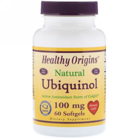 Healthy Origins, Ubiquinol, Kaneka Q+, 100 mg, 60 Softgels (Discontinued Item)