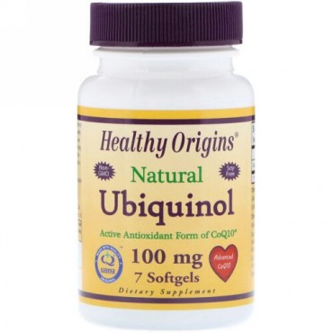 Healthy Origins, Ubiquinol, Kaneka Q+, 100 mg, 7 Softgels (Discontinued Item)