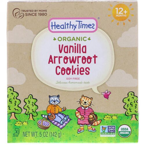 Healthy Times, オーガニック、クズウコンクッキー、バニラ、12ヶ月以上、5 oz (142 g) (Discontinued Item)