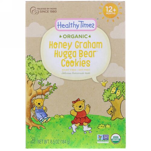 Healthy Times, オーガニック、ハガベアクッキー、ハニーグラハム、12ヶ月以上、6.5 oz (184 g) (Discontinued Item)