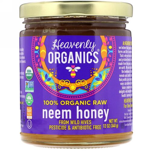 Heavenly Organics, 100％オーガニック生ニームハニー, 12オンス（340 g） (Discontinued Item)