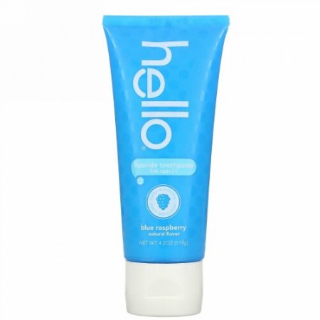 Hello, 子ども用、フッ化物ハミガキ、ブルーラズベリー、119g（4.2 oz）