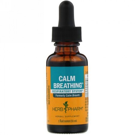 Herb Pharm, Calm Breathing, Respiratory System, 1 fl oz (30 ml) (Discontinued Item)