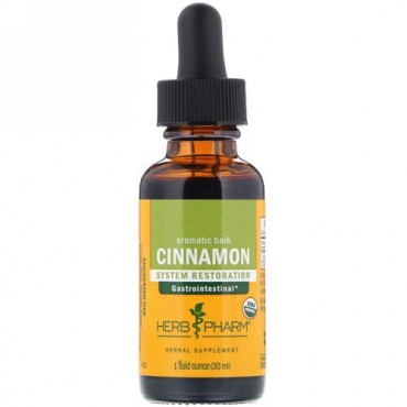 Herb Pharm, シナモン, 芳香性樹皮, 1液量オンス（30 ml） (Discontinued Item)