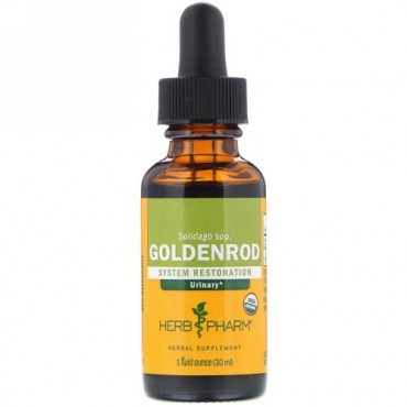 Herb Pharm, アキノキリンソウ（Goldenrod）, 花頂（開花時の先端部分）, 1液量オンス（29.6 ml）