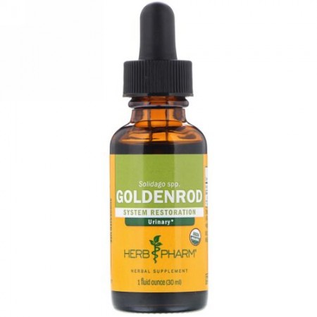 Herb Pharm, アキノキリンソウ（Goldenrod）, 花頂（開花時の先端部分）, 1液量オンス（29.6 ml）