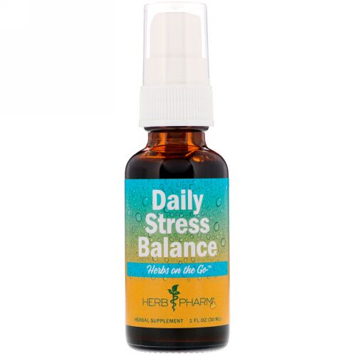 Herb Pharm, ハーブオンザゴー、デイリーストレスバランス、1液量オンス (30 ml) (Discontinued Item)