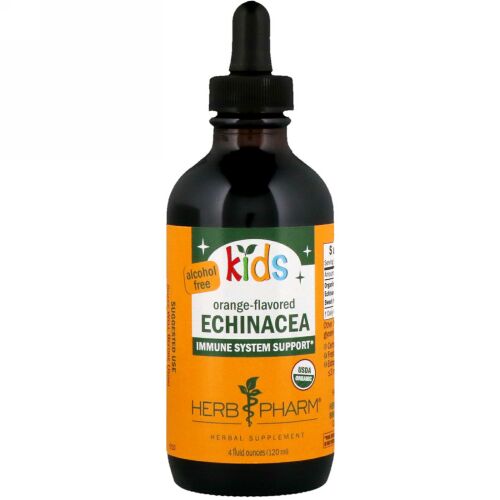 Herb Pharm, Kids Echinacea, Alcohol Free, Orange Flavored, 4 fl oz (120 ml)