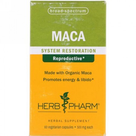 Herb Pharm, マカ、500 mg、ベジキャップ60錠