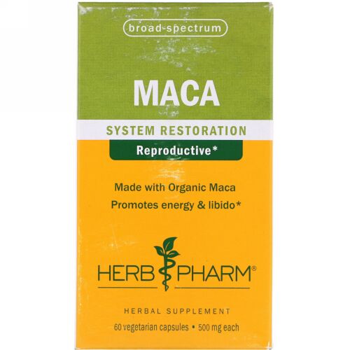 Herb Pharm, マカ、500 mg、ベジキャップ60錠