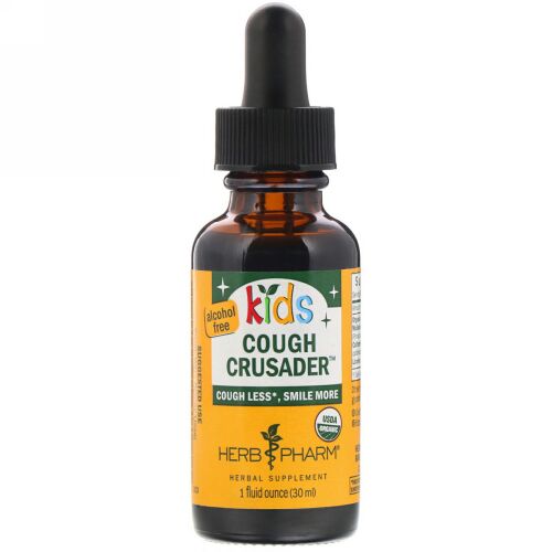 Herb Pharm, オーガニックキッズ・コフクルセイダー、アルコールフリー、1 液体オンス（30 ml） (Discontinued Item)
