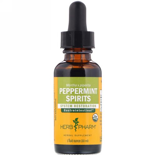 Herb Pharm, ペパーミントスピリッツ、1 fl oz (30 ml)