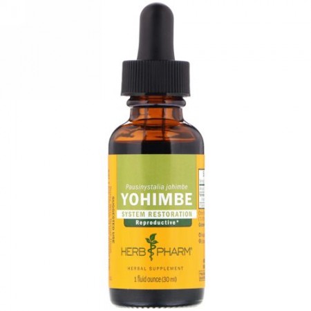 Herb Pharm, ヨヒンビン、アフリカ産木皮、1 fl oz (30 ml) (Discontinued Item)