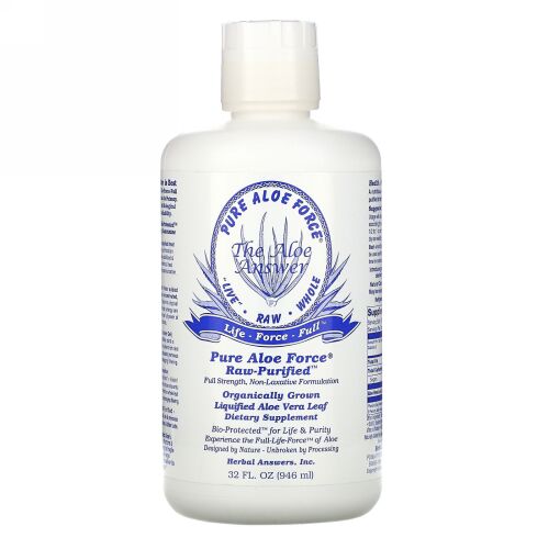 Herbal Answers, ピュア・アロエ・フォース®, リキッド・アロエベラリーフ, 32 液量オンス (946 ml)