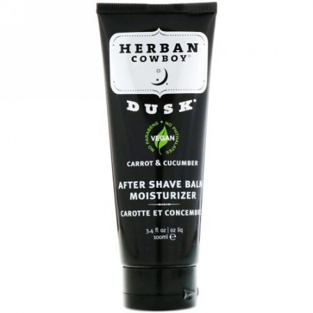 Herban Cowboy, アフター・シェイブ・バーム・モイスチャライザー、スージング・キャロット & キューカンバー、 3.4 液量オンス (100 ml)