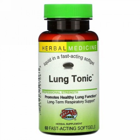 Herbs Etc., ラングトニック、 アルコールフリー、 即効性ソフトジェル60錠