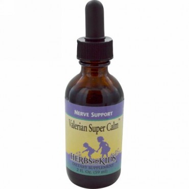 Herbs for Kids, バレリアン スーパーカーム、 2 fl oz (59 ml)