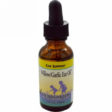 Herbs for Kids, ウィロー/ガーリックイヤーオイル、 アルコールフリー、 1液量オンス (30 ml)